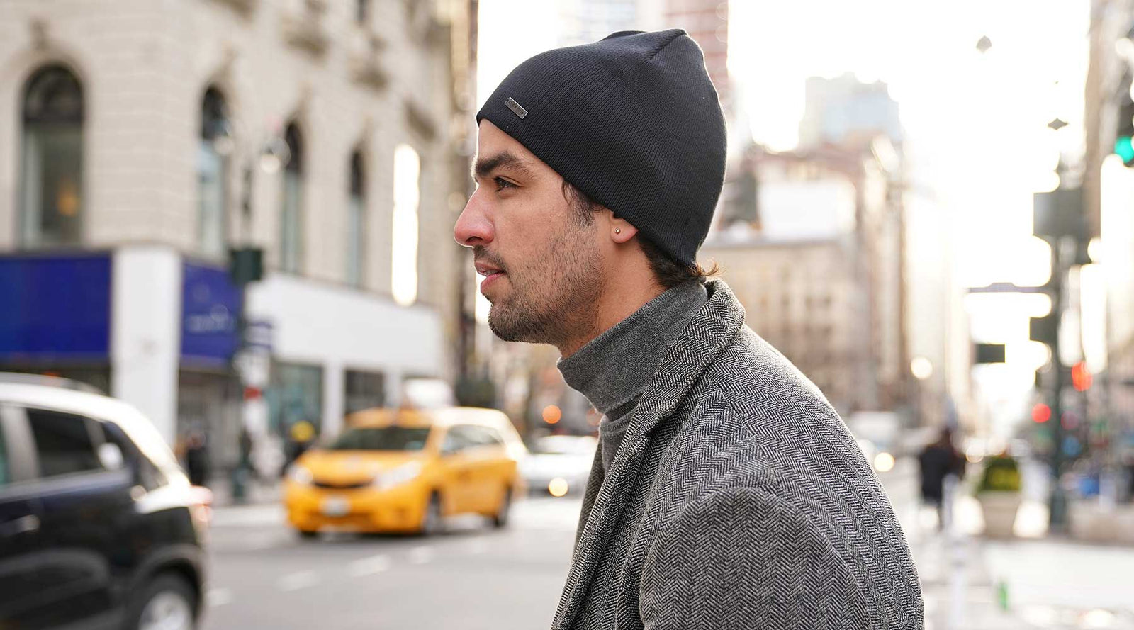 Black Skull Cap Beanies for Men