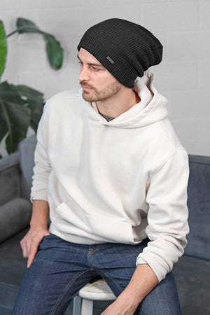 Black XL Slouchy Beanie