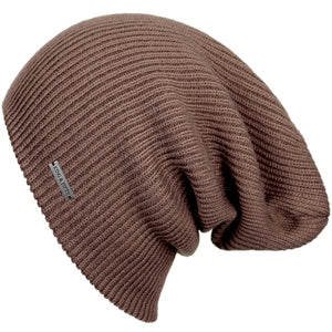 Brown Mens Slouchy Beanies