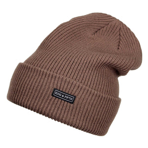 Mens Slouchy Beanies Brown