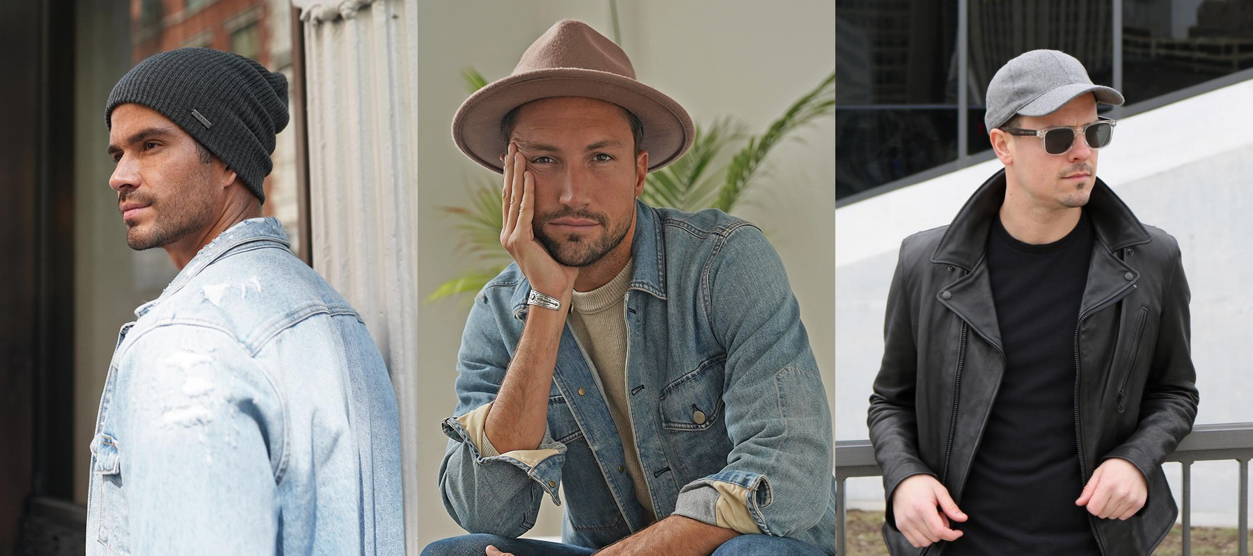 Men wearing best sale hats
