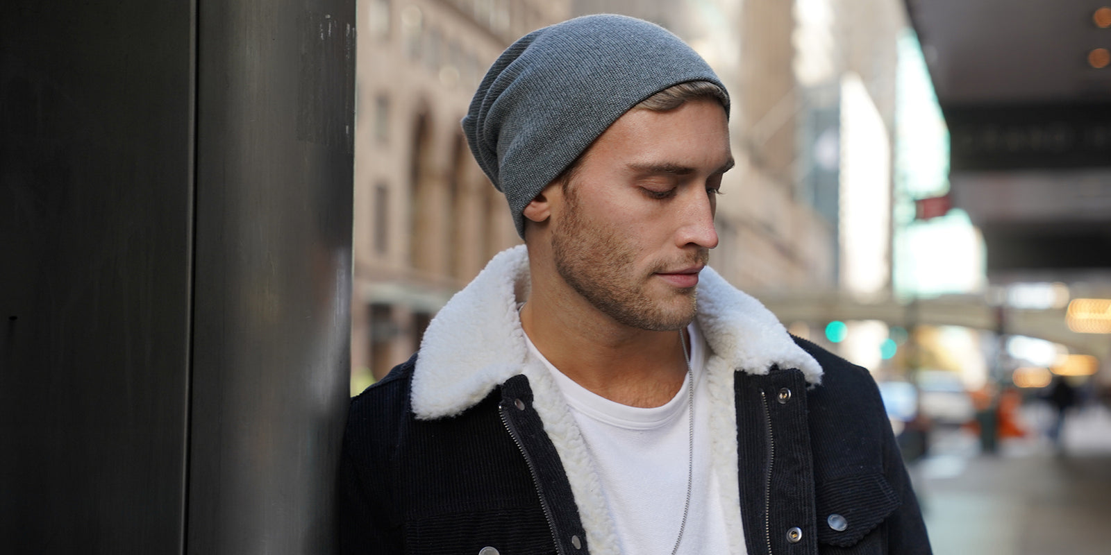 Mens Blended Cashmere Beanie - The Murphy
