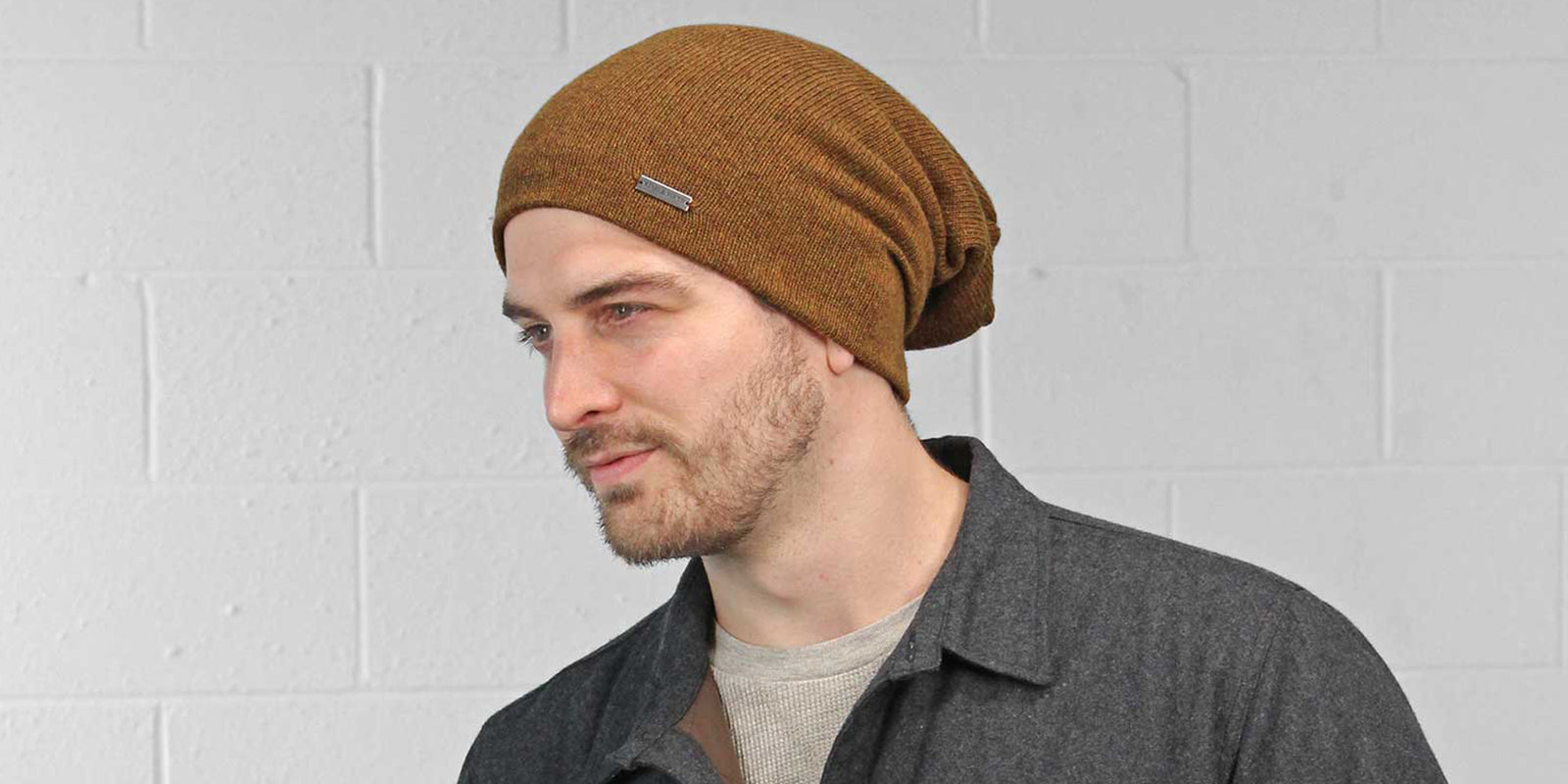 Mens Blended XL Cashmere Beanie - The Murphy XL