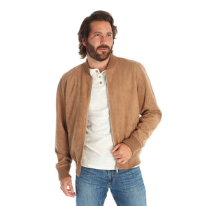 Wilson Faux Suede Bomber Jacket