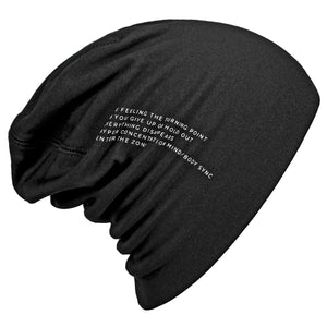 Black gym beanie for Women