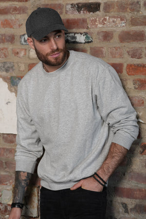 Dark Grey Wool Baseball Cap 
