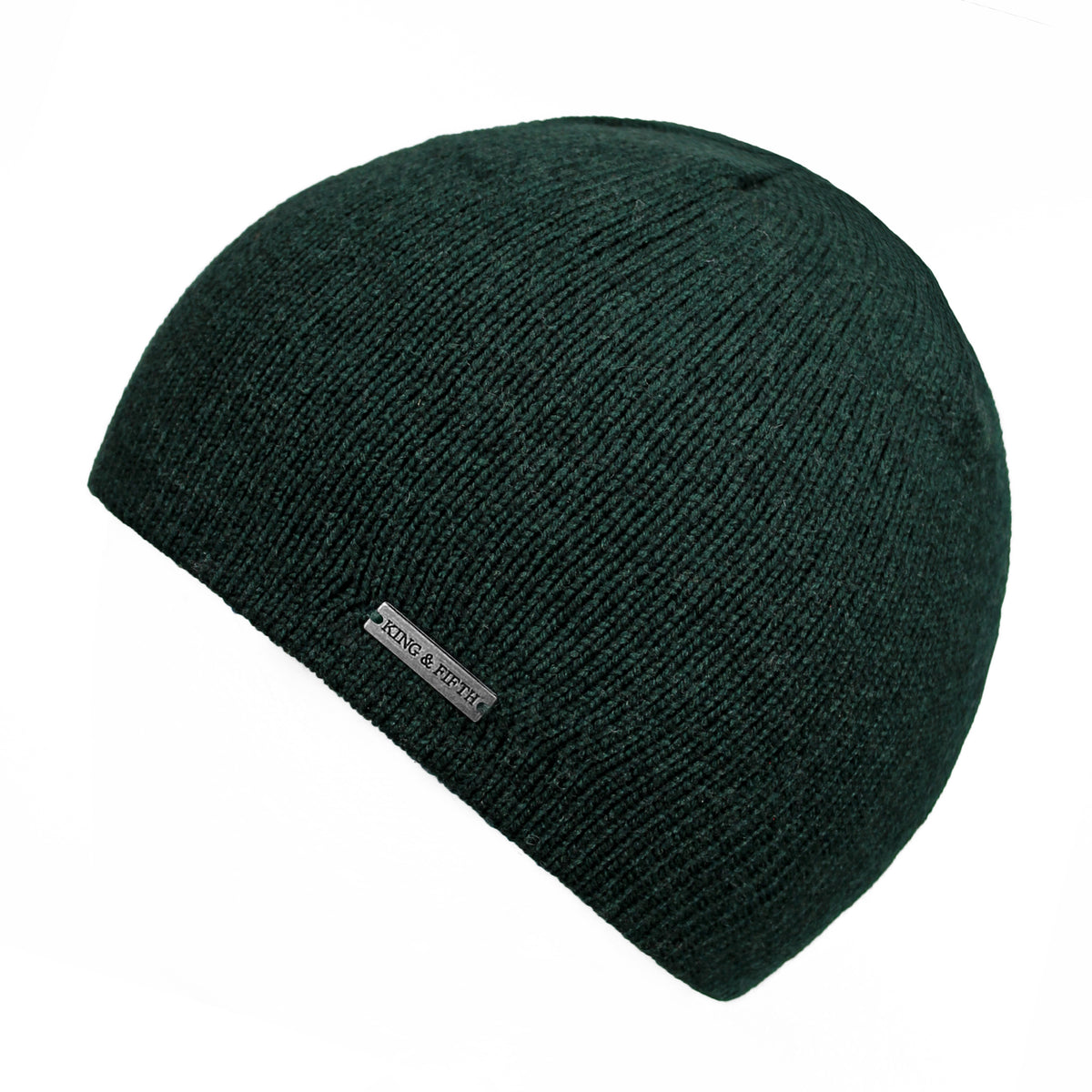 Green Cashmere Skull Cap Beanie