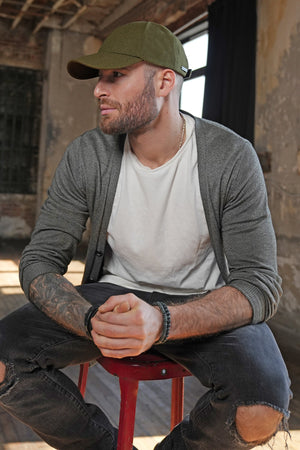 Green Mens Wool Baseball Cap