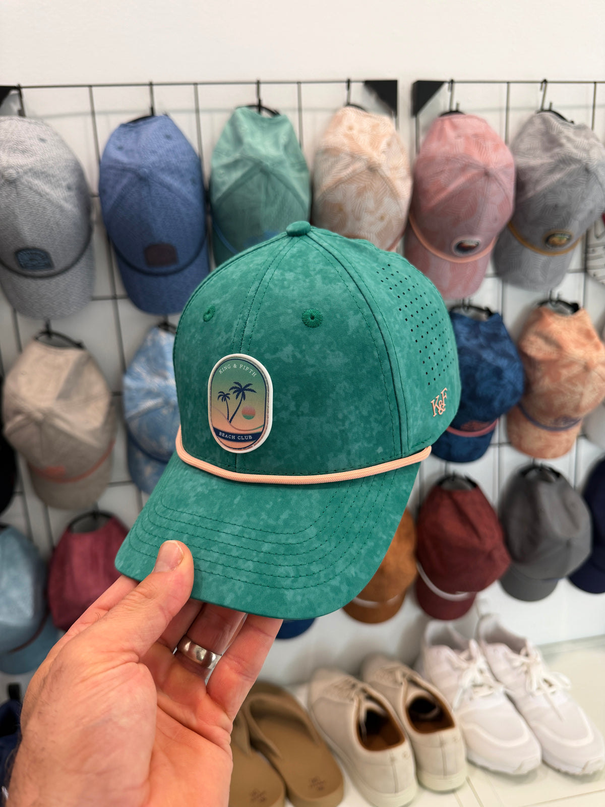 Green Water Resistant Pool Hats