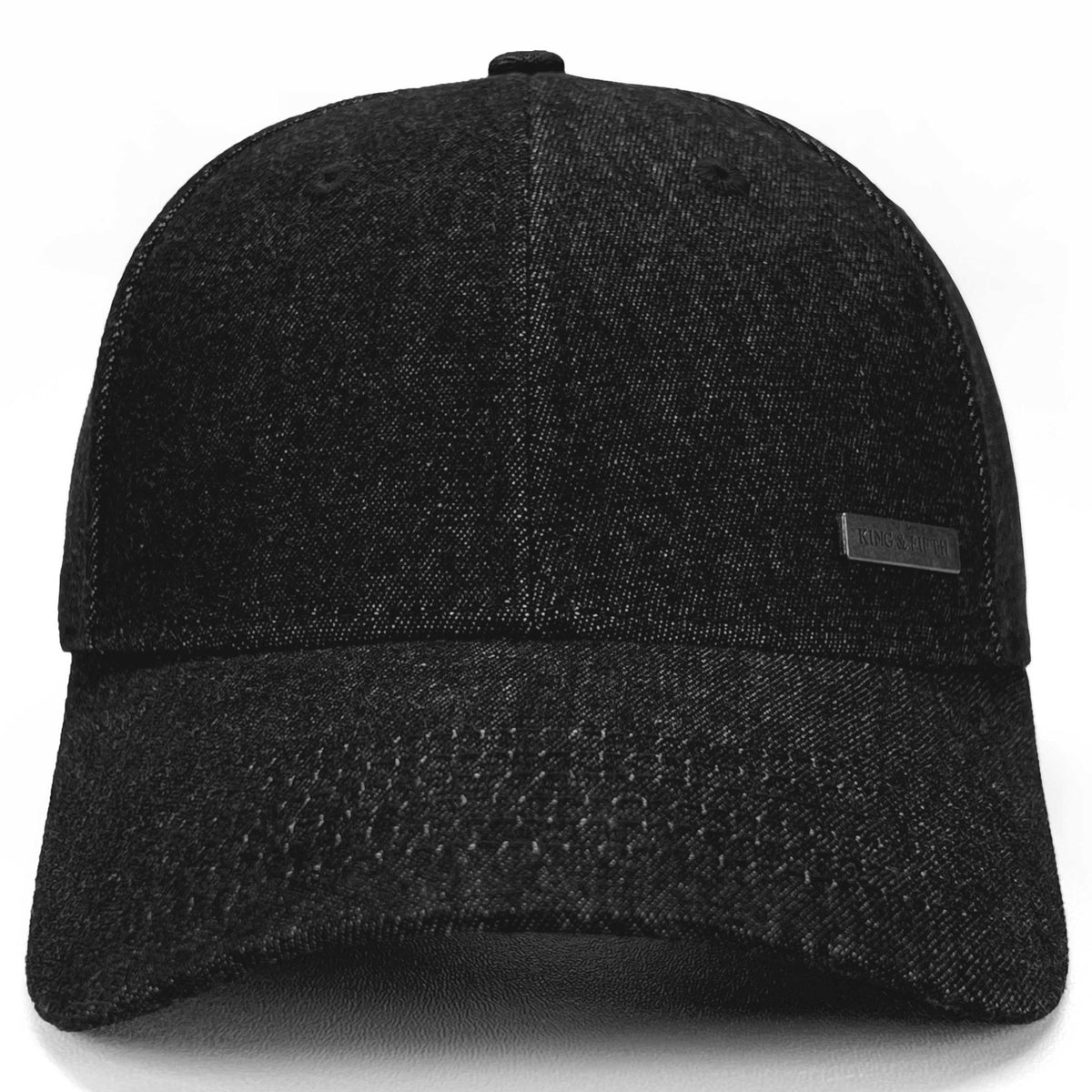 Grey Wash Denim Baseball Caps for Men