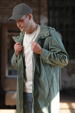Grey Wool Baseball Cap for Men