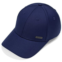Men's Vintage Washed Cotton Baseball Cap - Navy Blue 'C' Embroidered Dad Hat, Adjustable, One Size Fits Most