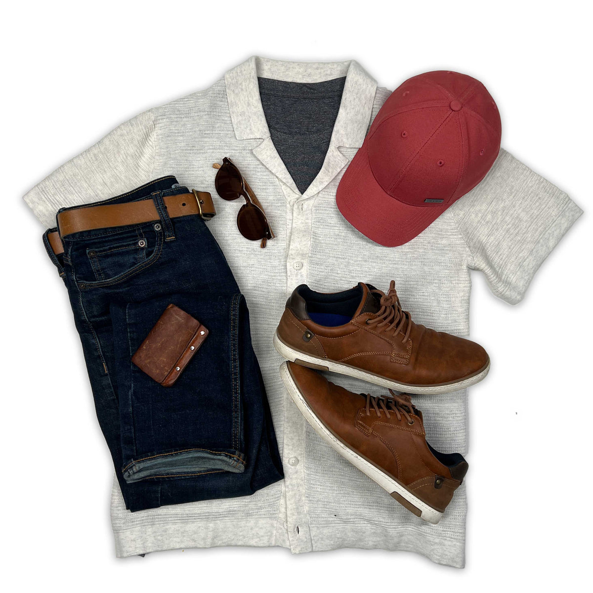 Red Lightweight Canvas Baseball Cap