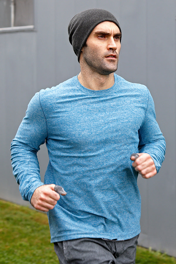 Black Mens Workout Beanie