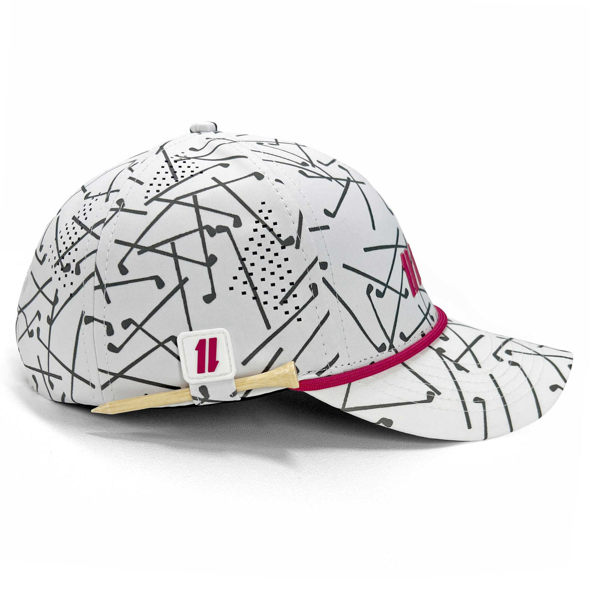 White golf hat for men