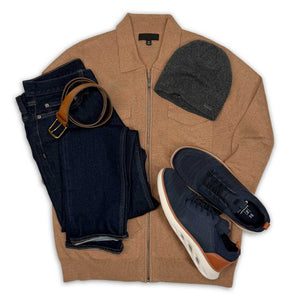 cashmere blend beanie for men