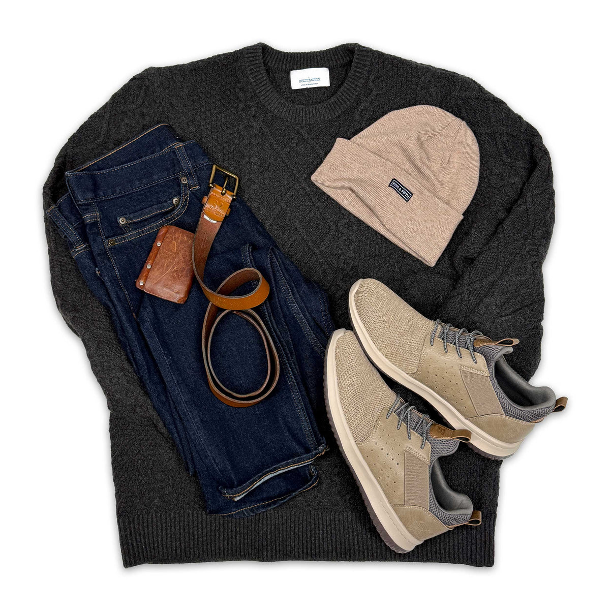 cashmere blend beanie for men