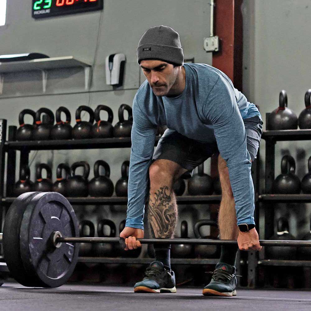 Grey Workout Beanies for Men