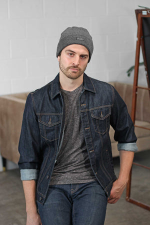 100% Cashmere Beanie Grey
