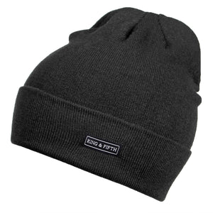 Black Cashmere Beanie for Men