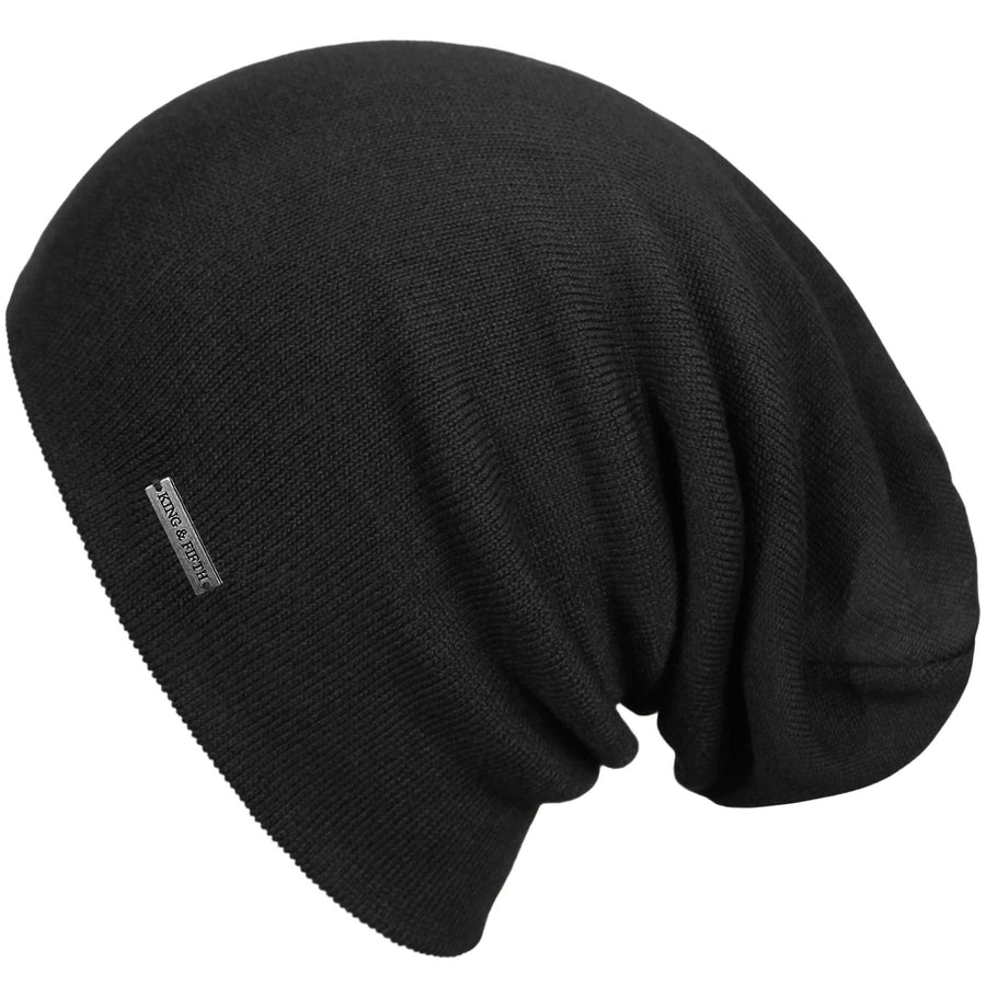 Cable Knit Cashmere Slouchy Beanie Hat OS Black Buckle Designer Luxury Made USA 71Uxe7MQcZL._AC_SL1500_.jpg main image 4