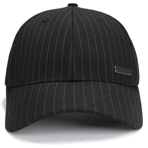 Black Pinstripes Hat for Women