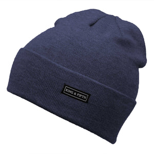 Blue Cashmere Beanie for Men