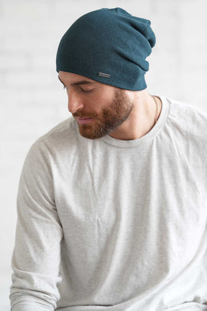 Blue Cotton Beanie