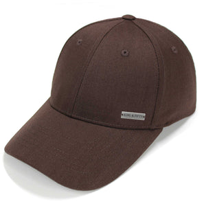 Brown Herringbone Baseball Cap for Women