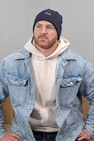 Dark Blue Slouchy Beanie