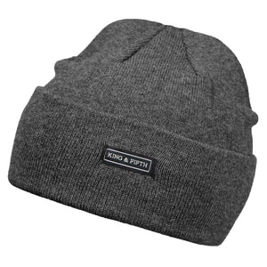 Gray Cotton Beanie for Men