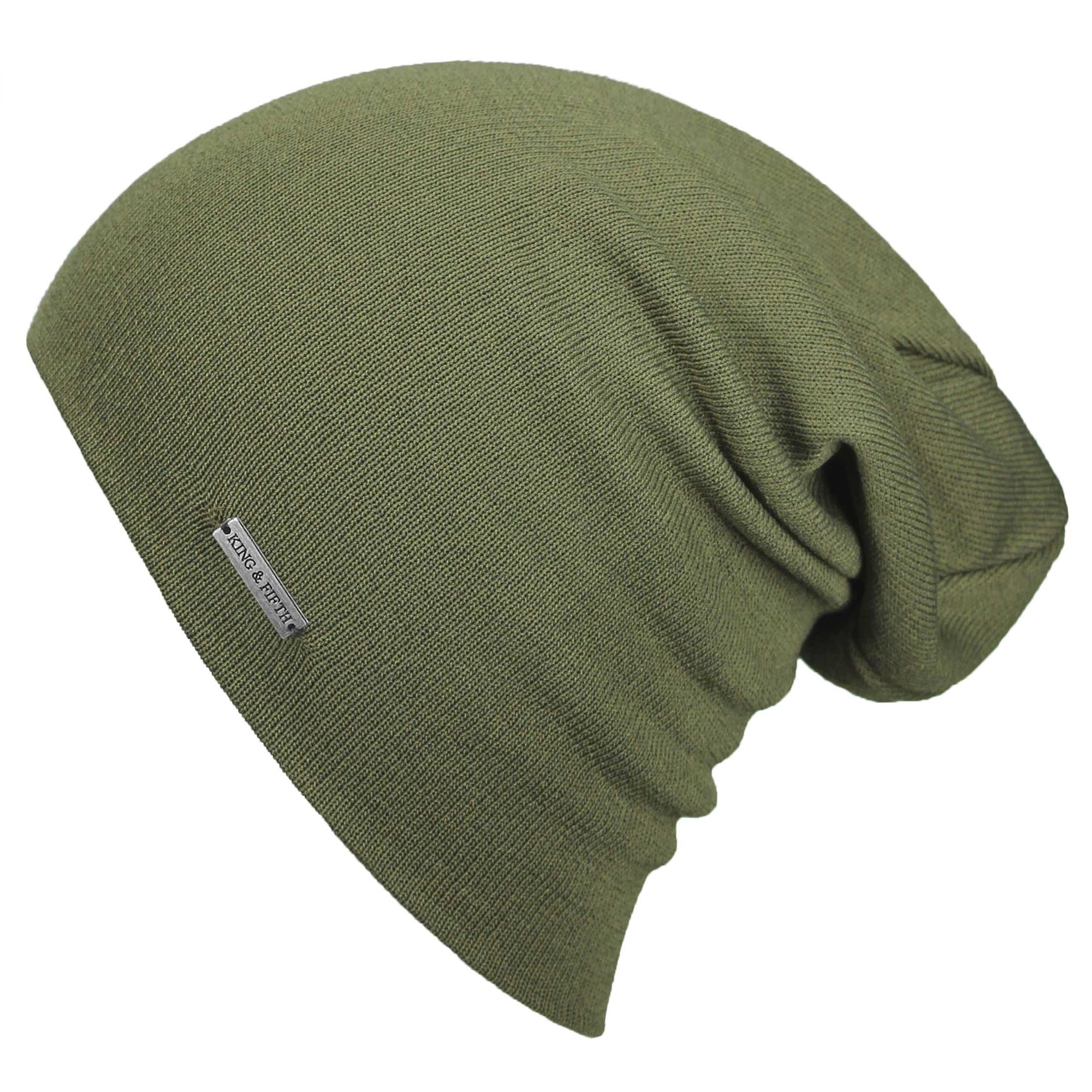 Womens Black Cotton slouchy beanie