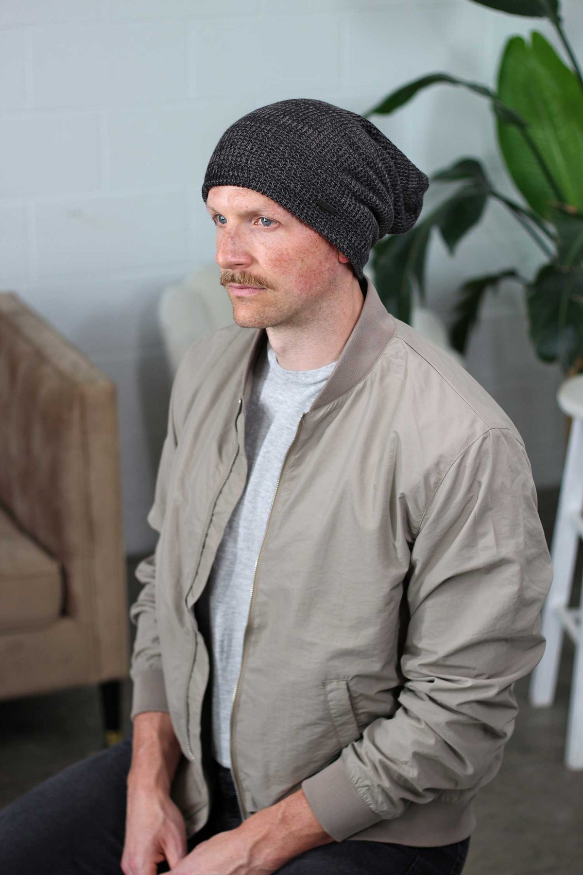 Mens Slouchy Beanie - The Forte XL