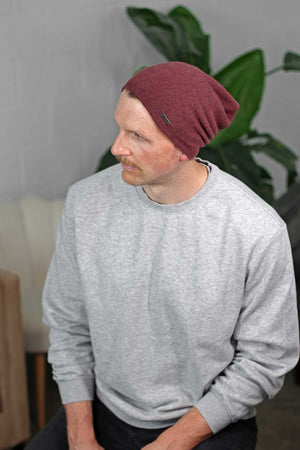 Mens 100% Cashmere Beanie - The David