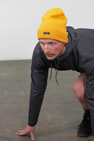 Yellow Running Beanie Mens