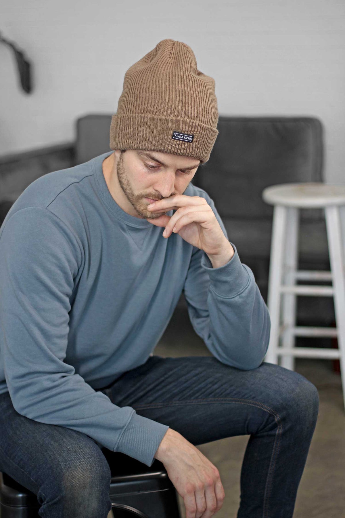 Mens Slouchy Beanie - The Forte XL