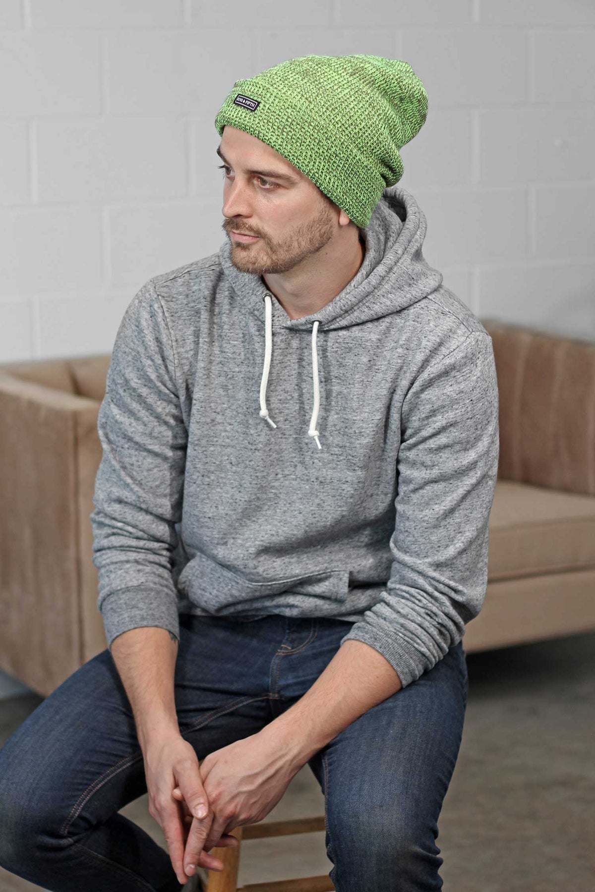 Mens Slouchy Beanie - The Forte XL