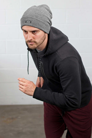 Mens Grey Performance Beanie