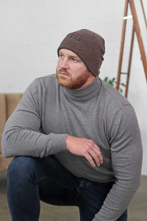 Mens 100% Cashmere Beanie - The David