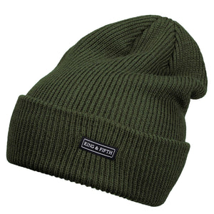 Womens Oversized Beanie Dark Green