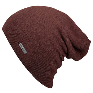 Mens Slouchy Beanie Brown