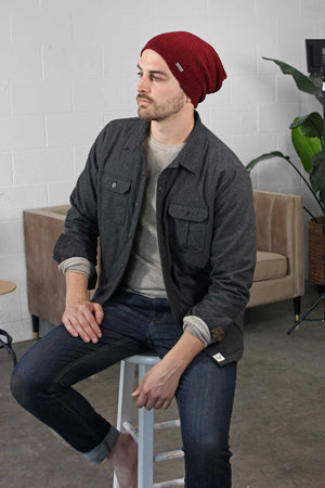 Red Slouchy Beanie