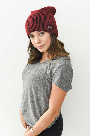 Red  Slouchy Beanie for Women