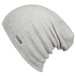 White Cashmere Beanie for Men