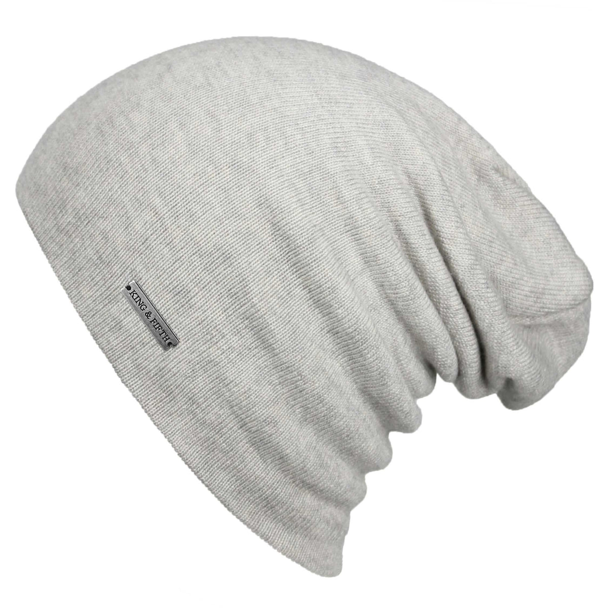 White Cashmere Beanie for Women