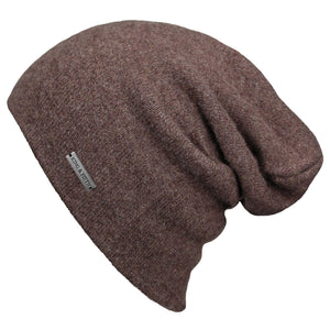 Womens Cashmere Beanie Brown